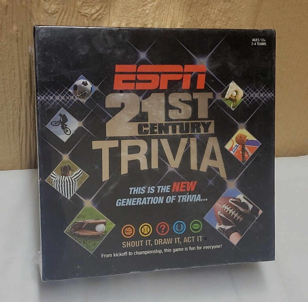 2007 ESPN 21st Century Trivia - NEW - 2007 Board Game USAopoly 1000 Questions